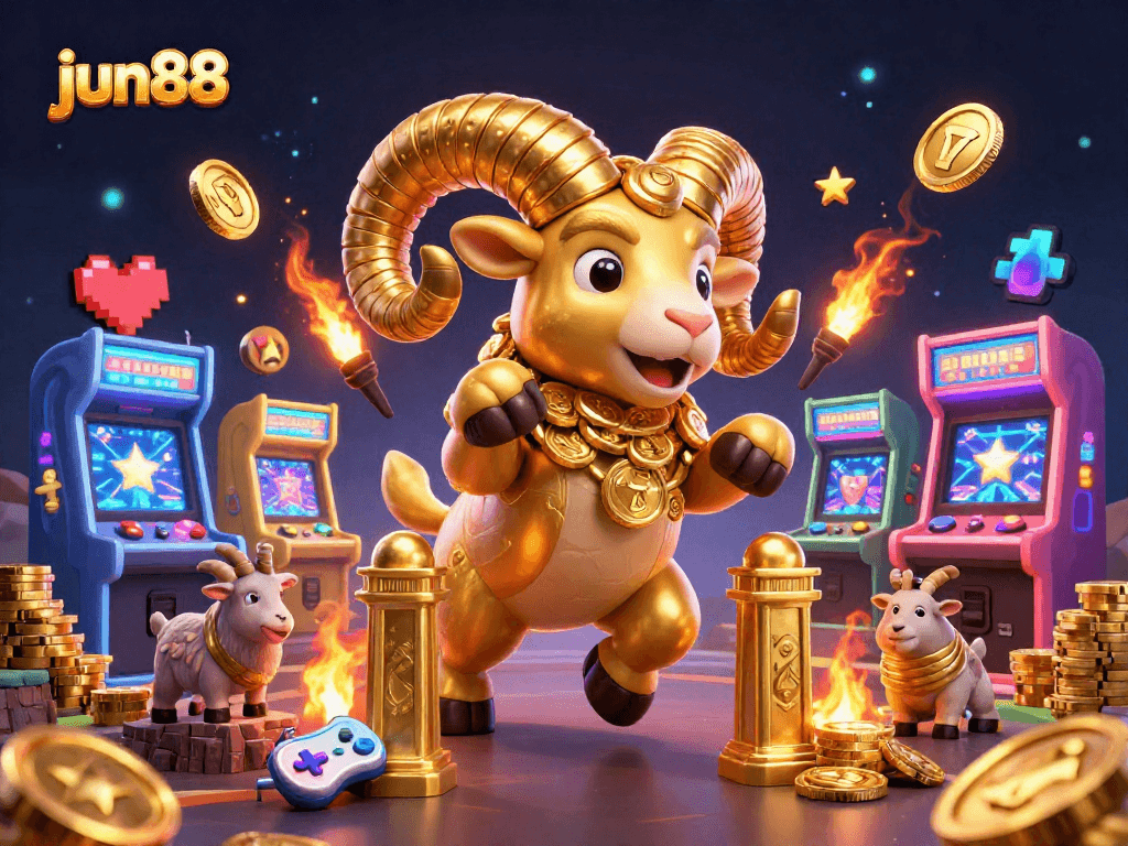 Experience fantastic winnings with jun88 in this vibrant 3D casino illustration.
