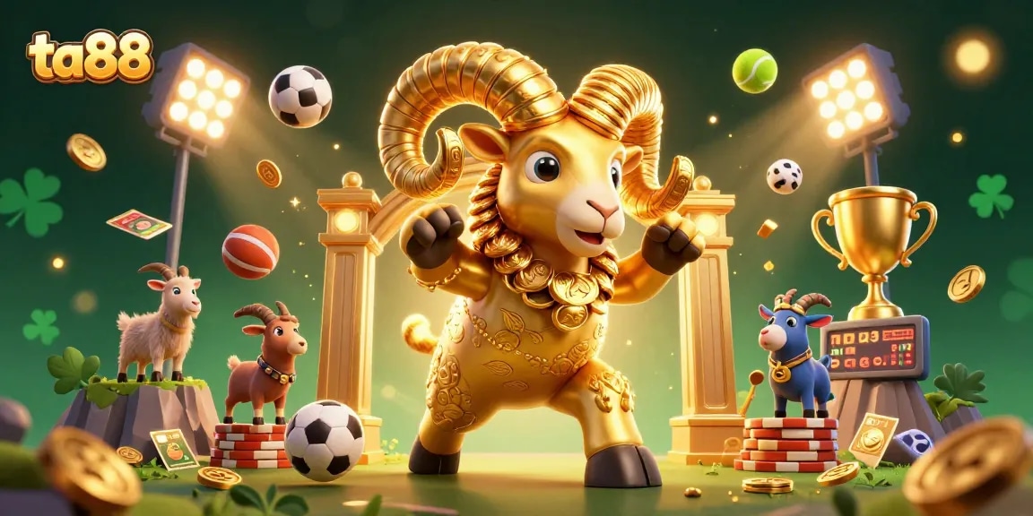 Experience thrilling action with ta88 in this dynamic 3D sports betting scene.