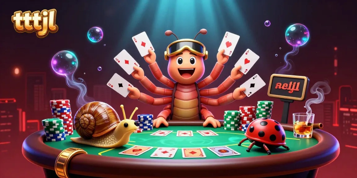 tttjl: 3D millipede dealer showcases a vibrant poker scene with high-stake players and colorful chips