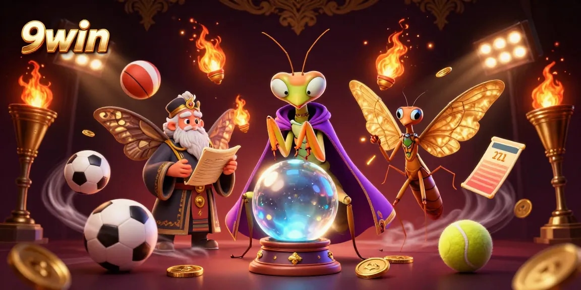 Engage with the dynamic 9win sports betting world through an enchanting 3D scene.
