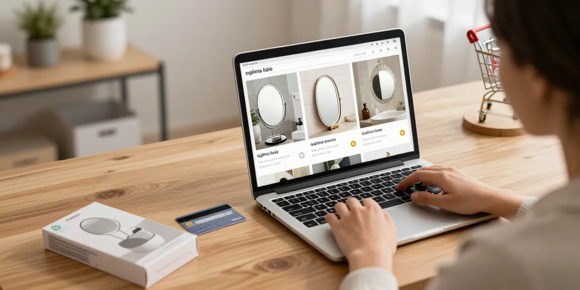 Oglinda baie for online shopping, showcasing best deals on e-commerce platform.