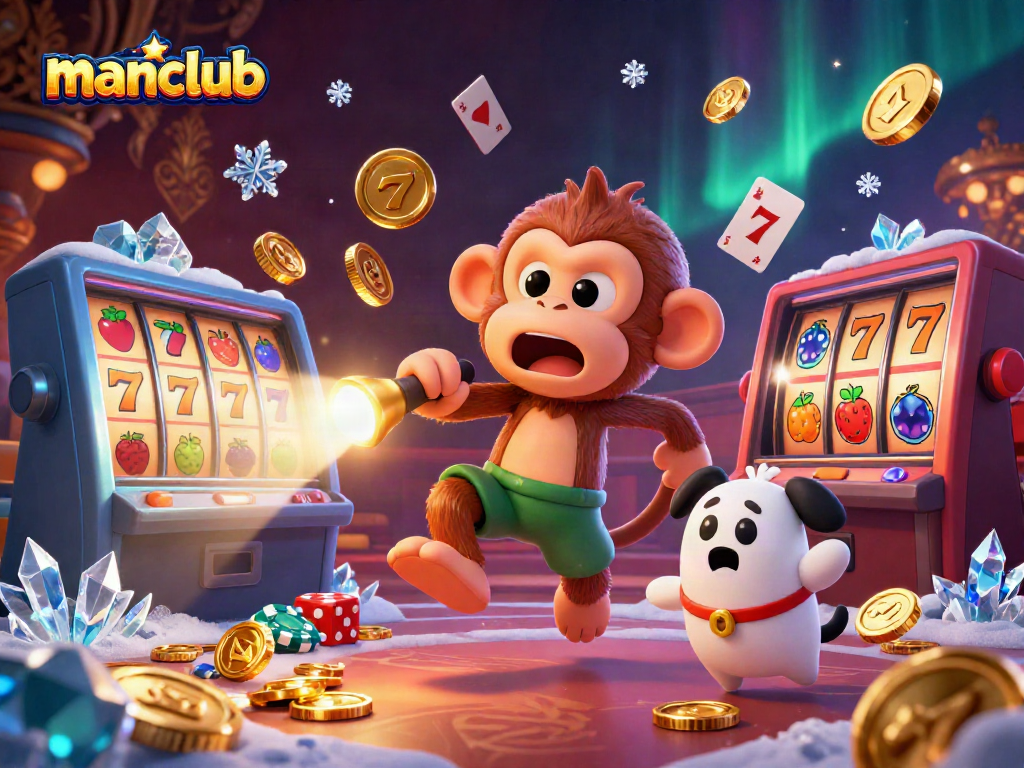 Experience manclub's thrilling casino adventure with an animated poltergeist monkey and ghost-hunter puppy.