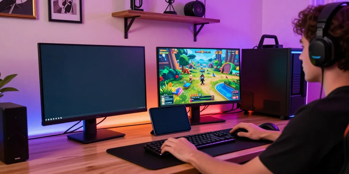 Nohuwin player enjoying interactive online gaming experience at a modern desk.