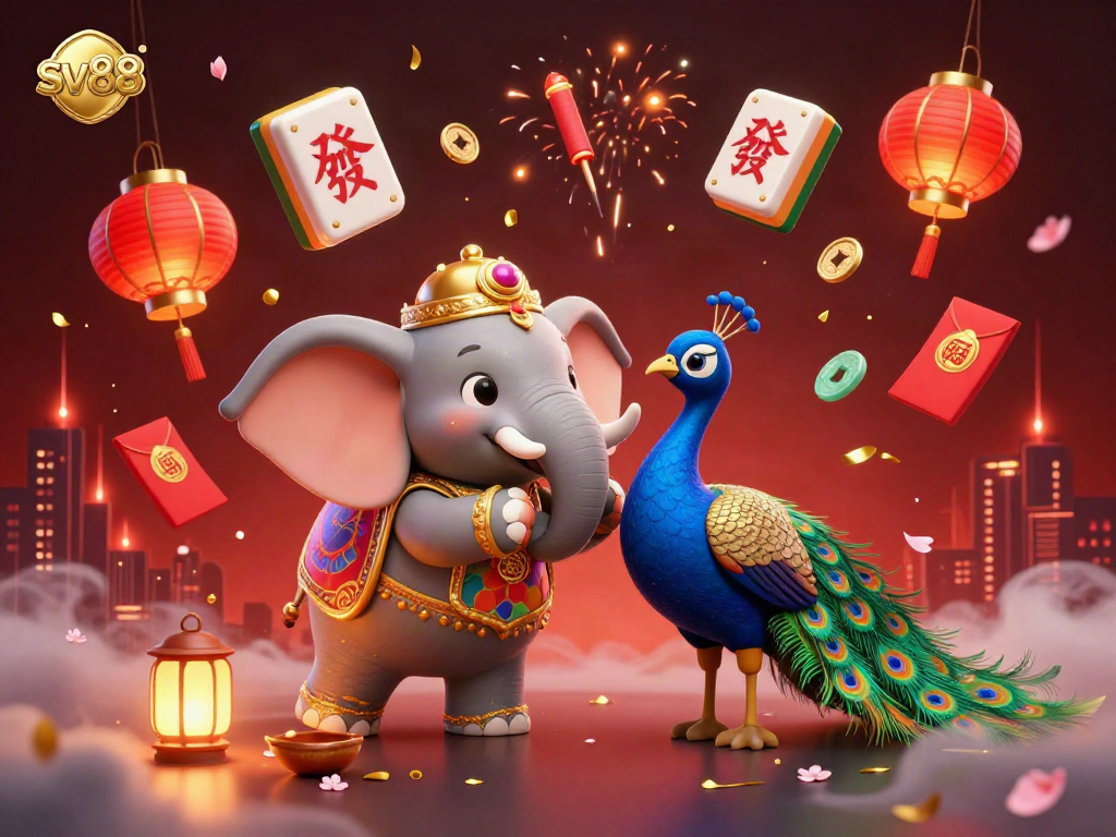 Experience thrilling gameplay at sv88 featuring vibrant casino elements and a colorful Diwali-themed scene.