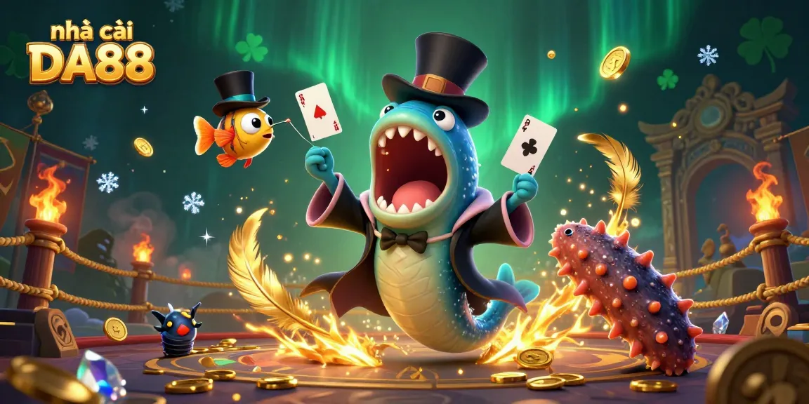 Experience thrilling play at nhà cái DA88 with magical underwater characters performing stunning tricks.
