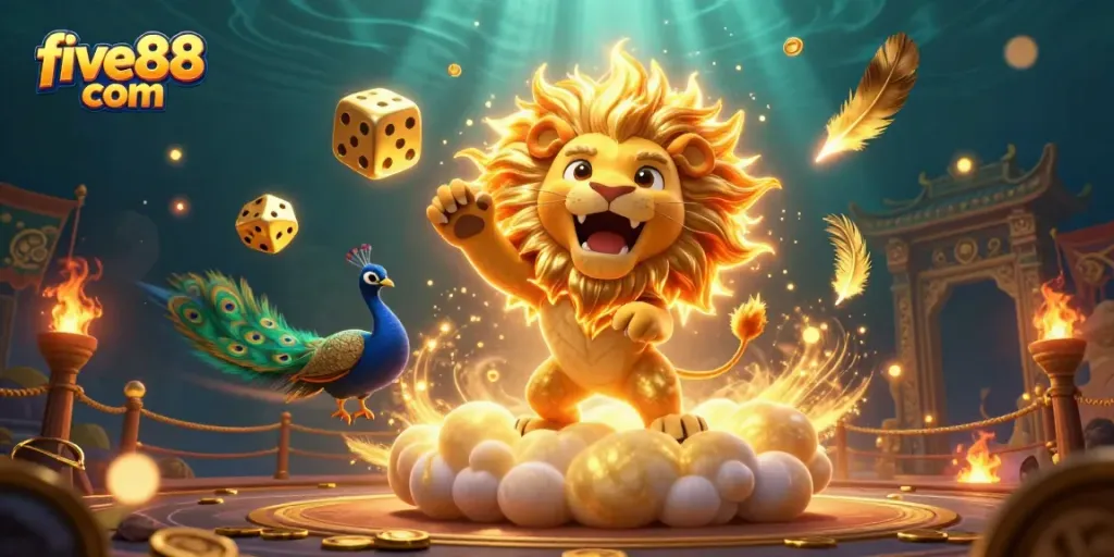 Experience the excitement at five88 com with dynamic gaming elements in a vibrant casino scene.