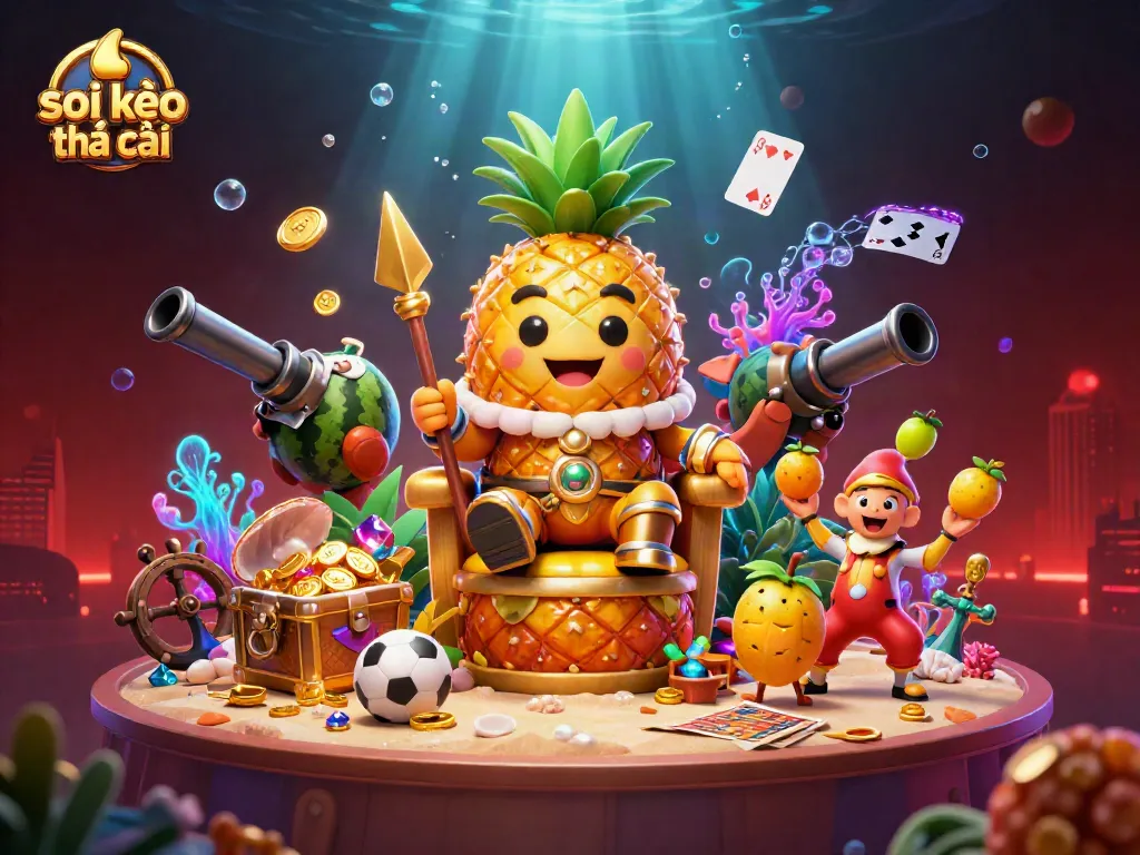 Engage in sports betting with soi kèo nhà cái featuring a vibrant 3D casino illustration.