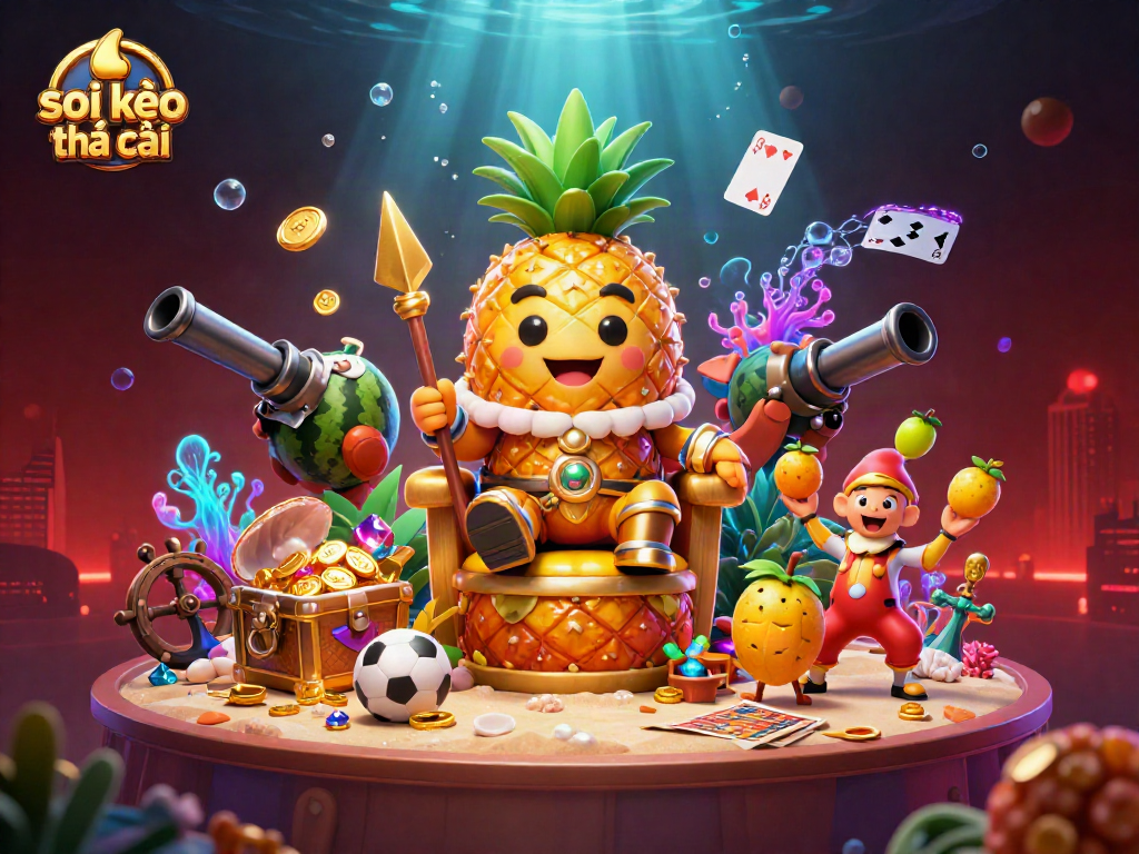 Engage in sports betting with soi kèo nhà cái featuring a vibrant 3D casino illustration.