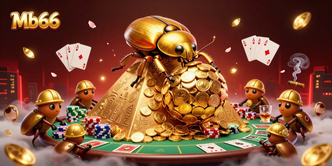 Engage with spectacular Mb66 casino scenes featuring dynamic beetles and rich casino elements.