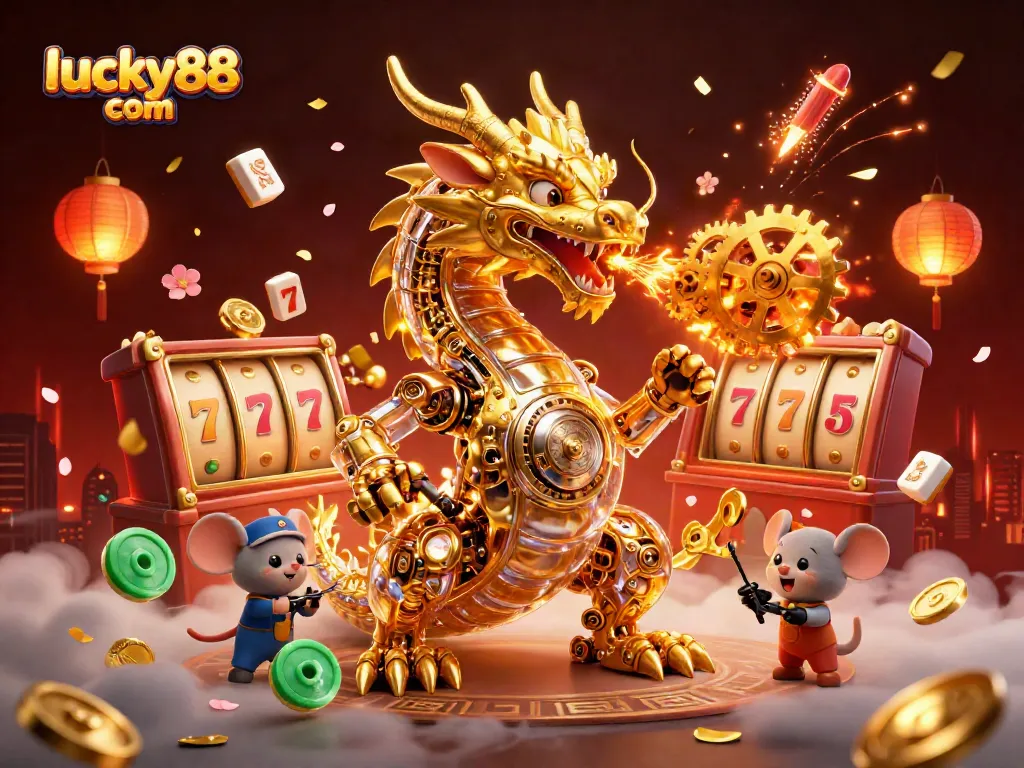 Experience the thrill of luck and winning with lucky88 com in this vibrant casino-themed 3D illustration.