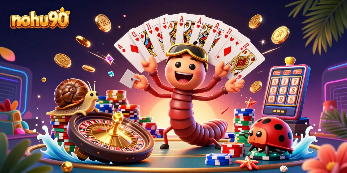 Win big at nohu90 with a colorful casino scene featuring exciting gameplay elements.