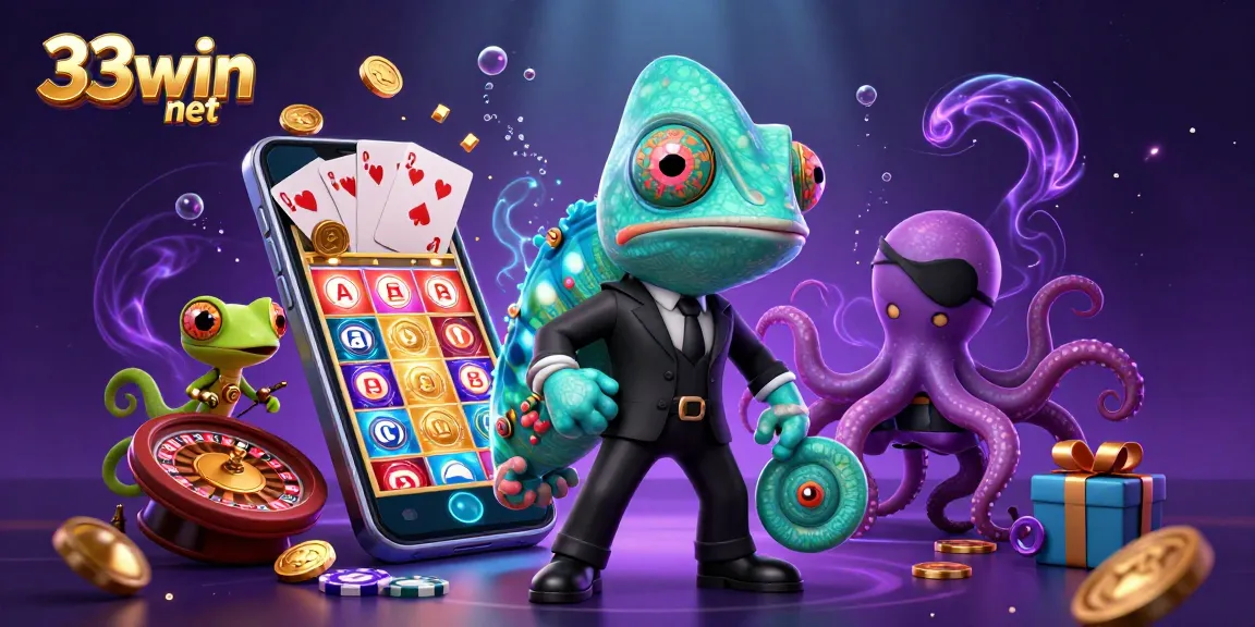 Engage with exciting games at 33win net, featuring dynamic casino characters and vibrant slot action.